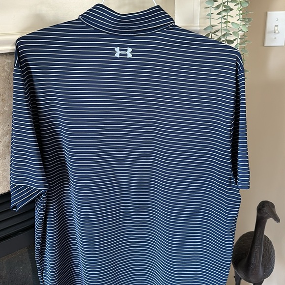 Under Armour Men’s Polo in Navy and Gray stripes - Picture 3 of 6